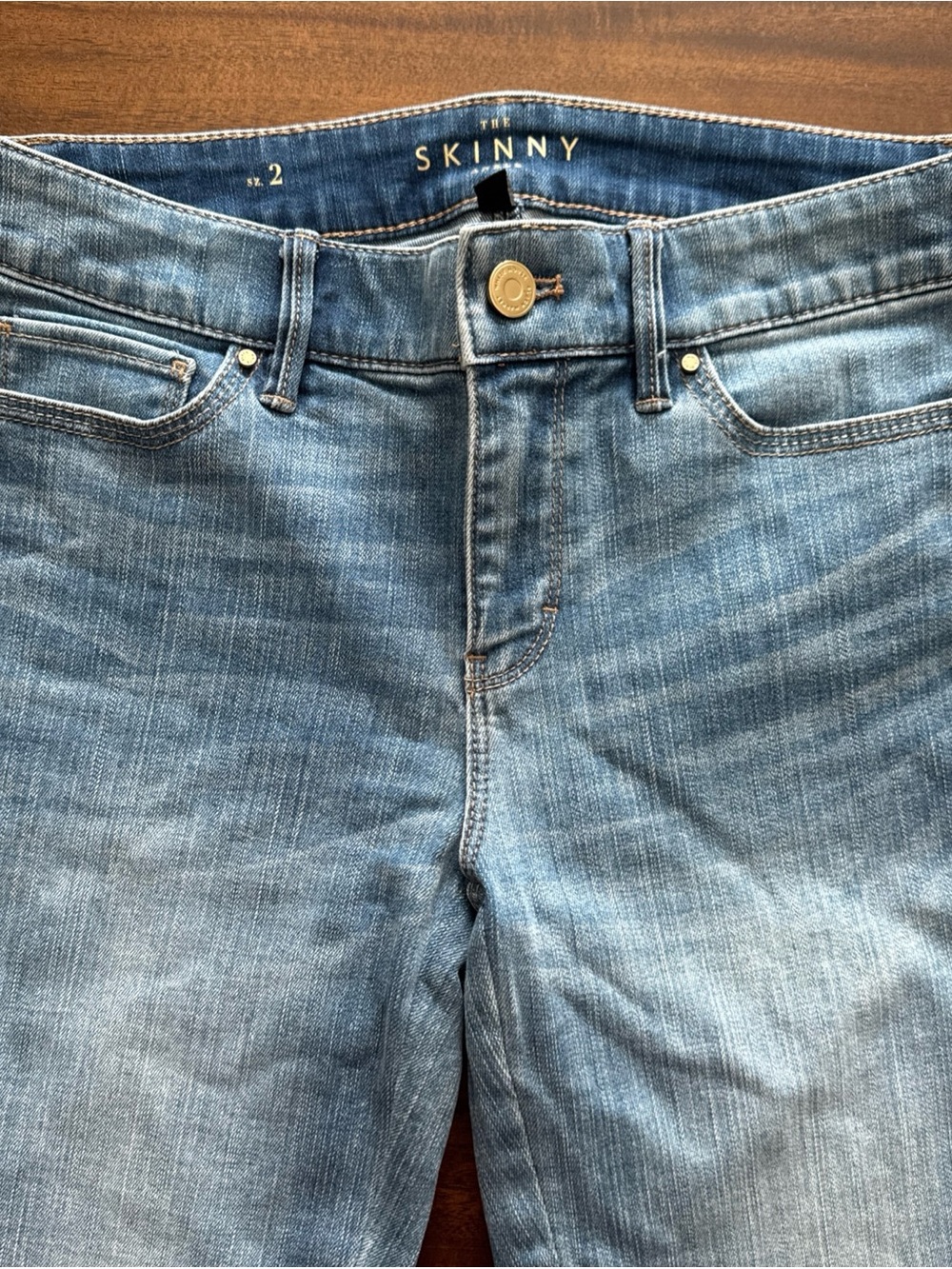 White House Black Market The Skinny Ankle Medium Wash Jeans 2 Embroidered Beaded - Picture 5 of 12
